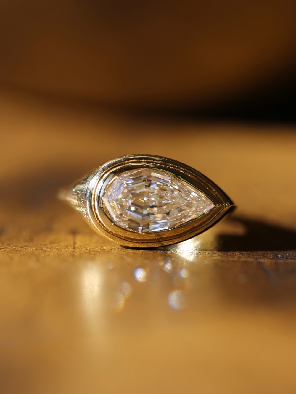 The Journey — 2 Carat Pear Step-Cut Lab Grown Diamond Ring | IGI Certified | 18K
